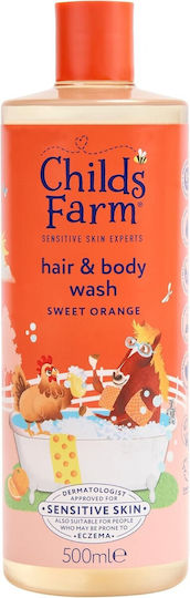 Childs Farm Παιδικό Αφρόλουτρο & Σαμπουάν με Πορτοκάλι σε Μορφή Gel 500ml