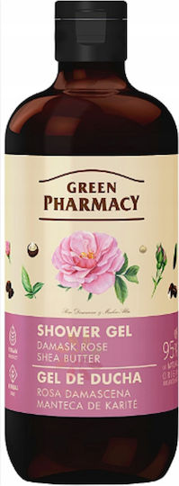Green Pharmacy Gel De Duș Cu Unt De Shea Și Miros De Trandafir 500ml