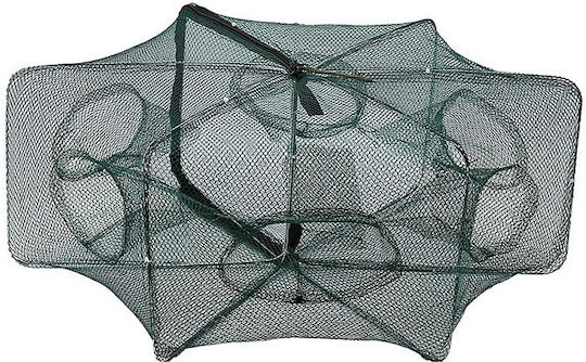 Foldable Fish Trap with 6 Entries 70x23cm