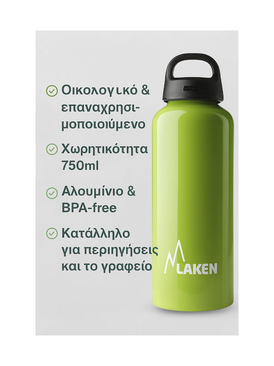 Laken Classic Sticla de apa Din aluminiu 750ml Galben