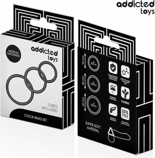 Addicted Toys Σετ Δαχτυλίδια Πέους Σιλικόνης