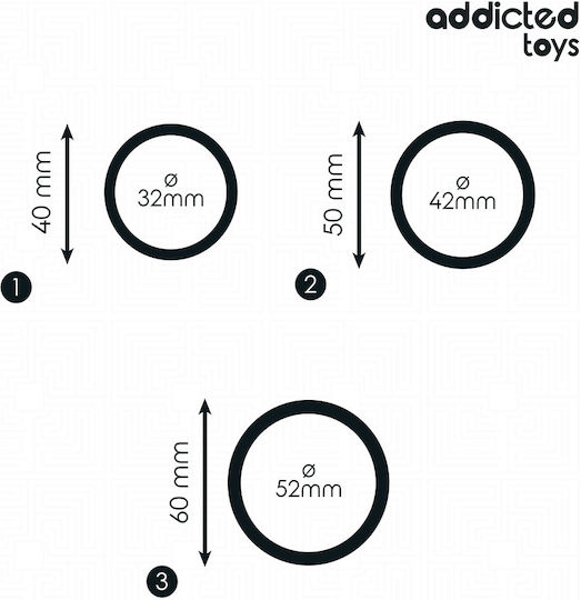 Addicted Toys Σετ Δαχτυλίδια Πέους Σιλικόνης