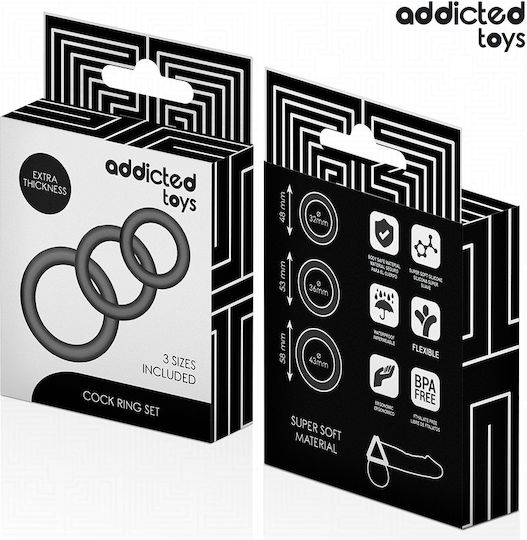 Addicted Toys Σετ Δαχτυλίδια Πέους Σιλικόνης