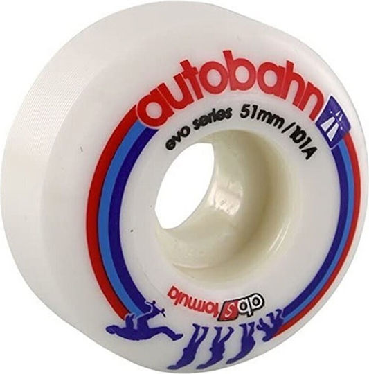 Autobahn Men Autobahn Evolution Skateboard Wheels 52mm/101a 4 Pack White 630610