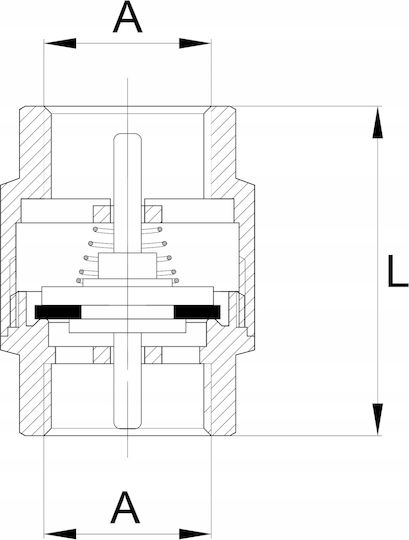 Brass Check Valve 1 1/2""