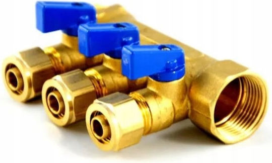 Pex Distributor 1x16 3 Sections Cold Water Dhw