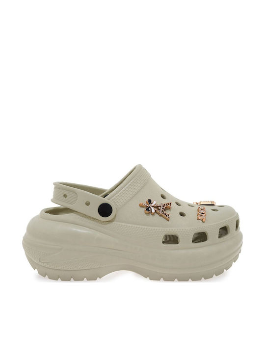 Seven Damen Clogs Beige