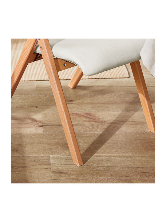 Wooden Foldable Kitchen Chair White 47x50x51cm