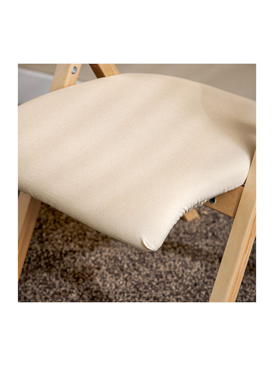 SoBuy Ess- und Küchenstühle mit Stoffbezug Klappbar Weiß 41x44cm