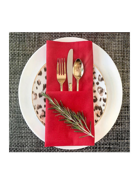 Kotonia Home Șervețel Bumbac Set 10buc Roșu 40x40cm