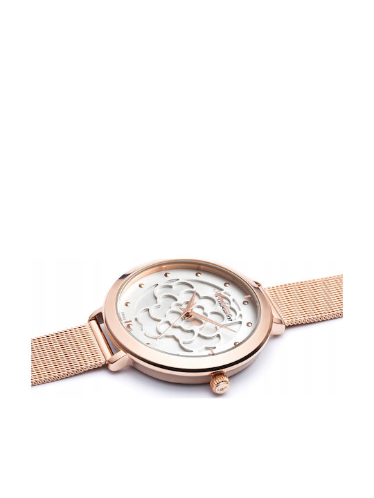 Set Damenuhr 36mm Batterie mit Rose Gold Rostfreier Stahlarmband