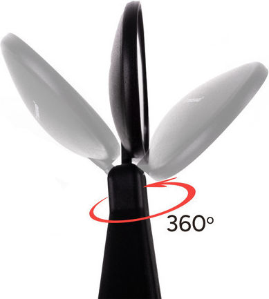 Adjustable Left Bicycle Handlebar Mirror Black 19x7cm Trizand