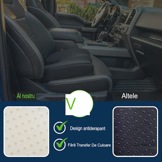 Pernă Scaun Spate cu Memory Foam 45x35x7cm în culoare Alb