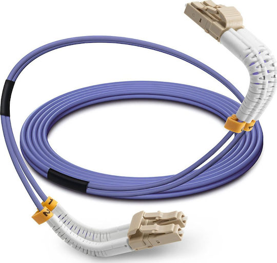 Lanview Καλώδιο Οπτικής Ίνας LC-LC 3m Μωβ