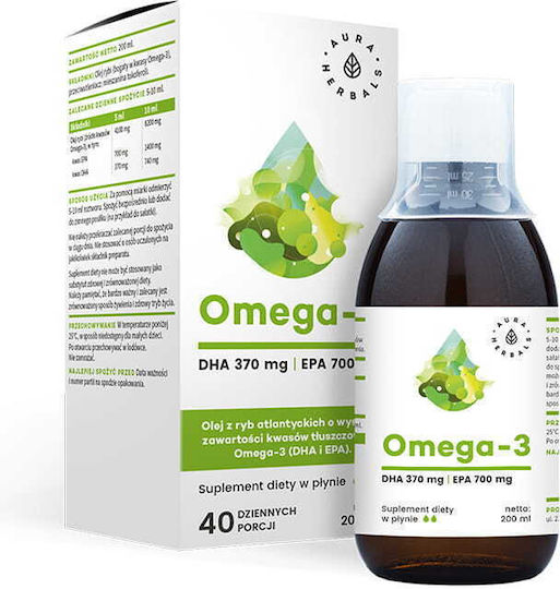 Aura Herbals Омега 3 Рибено масло 250мг 200мл Natural