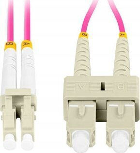 Lanberg Fiber Optic Cable LC/UPC-SC/UPC 0.5m Purple 1pcs