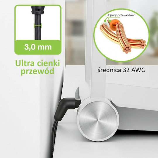 Techly U/UTP Cat.6a Ethernet Netzwerkkabel 1m Schwarz