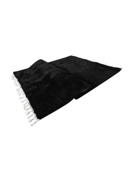 Balsan Silky Χαλί Ορθογώνιο Shaggy Black 133x190cm