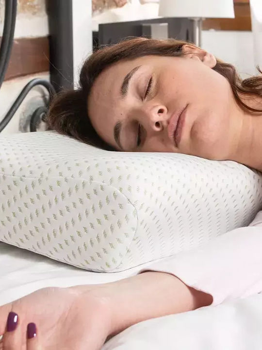 Alpha Foam Smile Aloe Vera Μαξιλάρι Ύπνου Memory Foam Ανατομικό 36x60x13cm