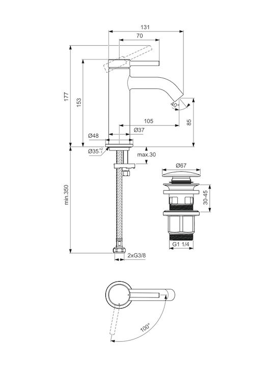 Ideal Standard Миксер Смесител за мивка