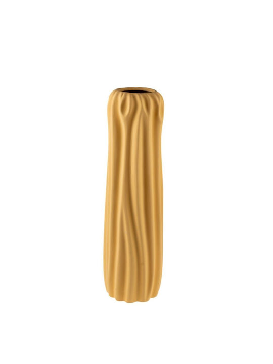Zen Collection Vază Decorativă Ceramică Galben 13.5x13.5x45cm 1buc
