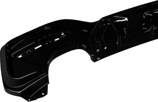Rear Bumper Diffuser Bmw 1 Series F20 F21 15-19 M-packet Glossy Black 2 Double Exhaust Holes Left & Right Abs Plastic 1 Piece