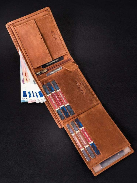 Leder Herren Geldbörse mit RFID Braun