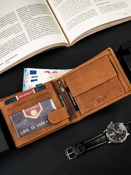 Leder Herren Geldbörse mit RFID Braun