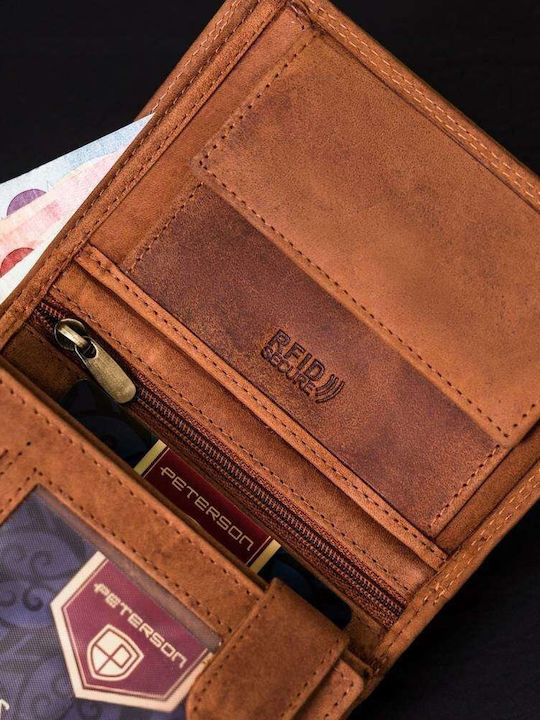 Δερμάτινο Ανδρικό Πορτοφόλι με RFID Μπεζ