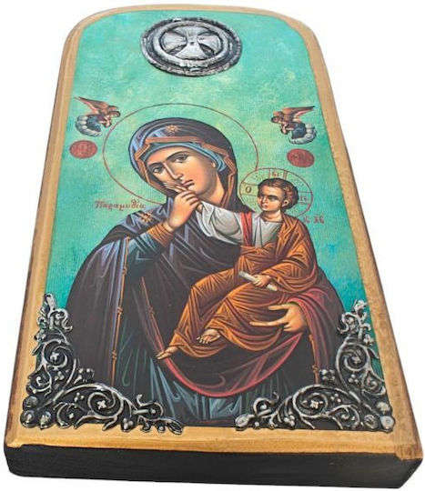 Icoană Din Lemn Fecioara Maria Parabole 20x10cm