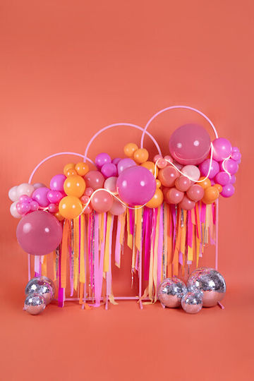 PartyDeco Fotohintergrund 80x150cm Rosa