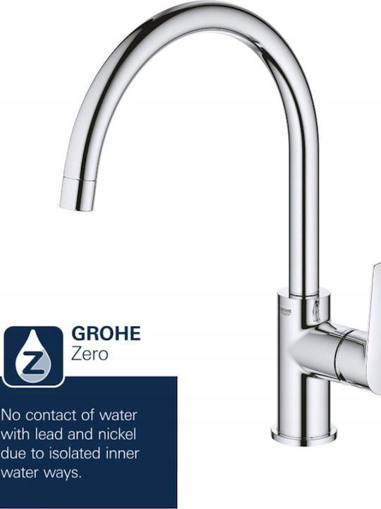 Grohe Смесител За Кухня Настолен Сребрист