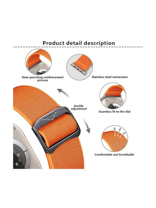 Kalebol Armband Orange (Apple Watch 10, Ultra 2, Ultra 49mm, 9, 8, 7) Kalebol Armband Orange (Apple Watch 10, Ultra 2, Ultra 49mm, 9, 8, 7)