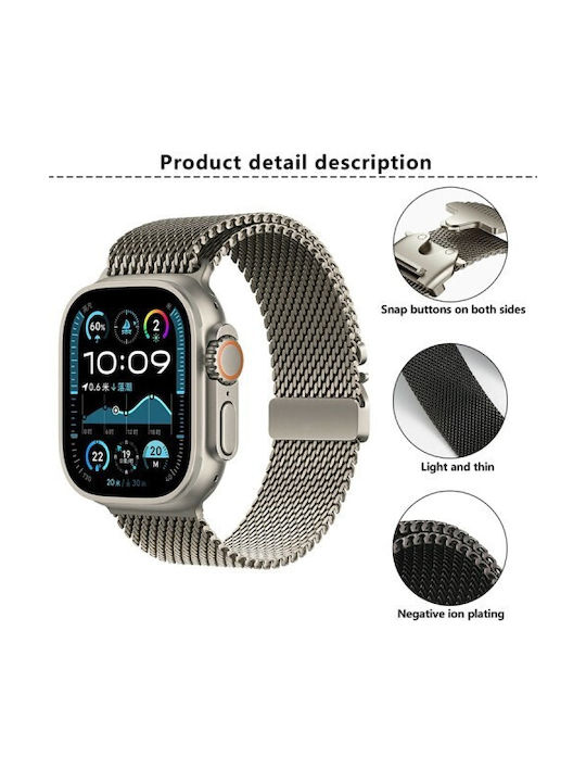 Kalebol Strap Stainless Steel Black (Apple Watch 10, Ultra 2, Ultra 49mm, 9, 8, 7)