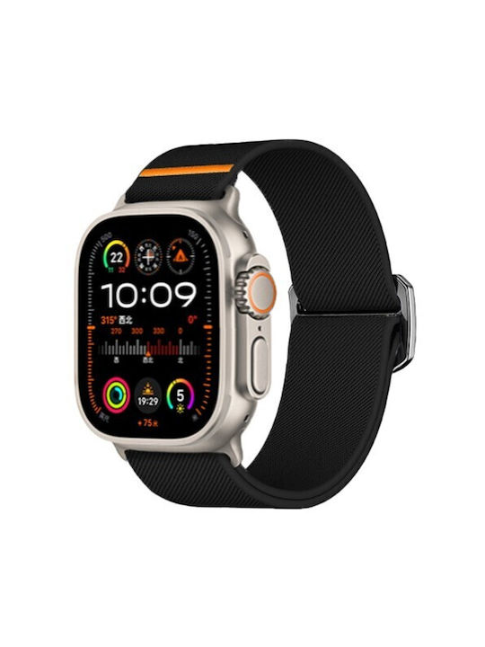 Kalebol Λουράκι Υφασμάτινο Μαύρο (Apple Watch 10, Ultra 2, Ultra 49mm, 9, 8, 7)