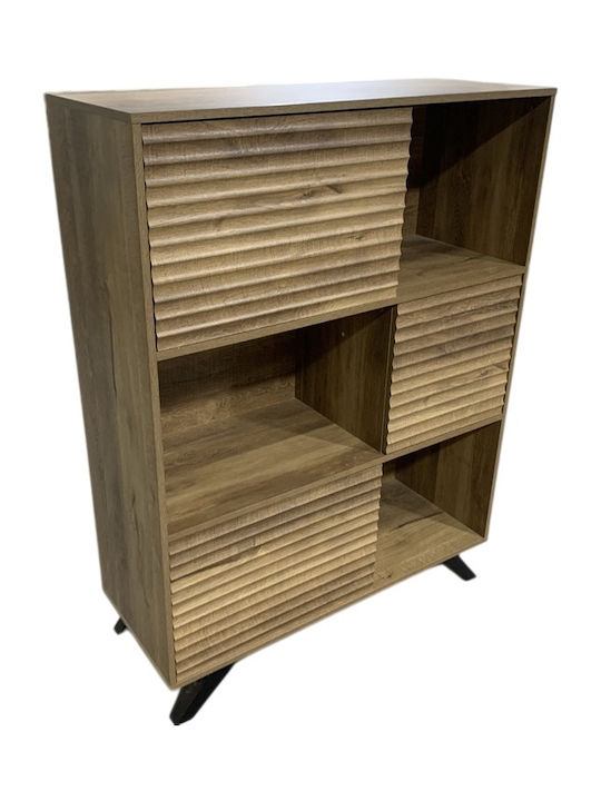 Polihome Tactile 3D Wooden Sideboard Beige 100x40x133cm