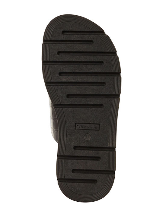 Leather Women's Flat Sandals Anatomic in Black Color