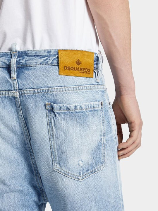 Dsquared2 Ανδρικό Παντελόνι Τζιν Regular Fit Μπλε