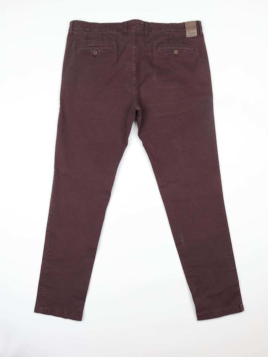 Pantaloni Chino Elastic Bordeaux