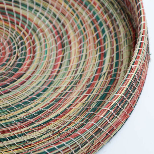 Wicker Round Decorative Tray 40x40cm