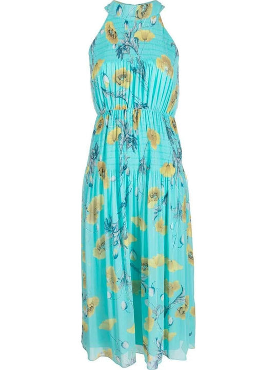 Rochie De Vară Midi Pentru Nuntă Botez Poppy Goddess Turcoaz