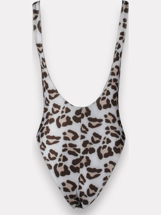 Animal Print Swimsuit White