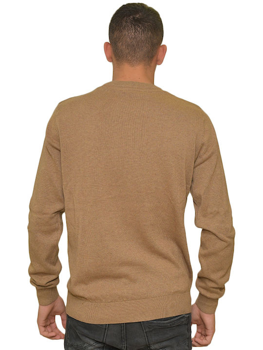 Marcus Bluză Tricotată Bărbătească 21-200138 Monocromă Camel