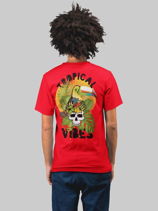 Tropical Vibes T-shirt Red