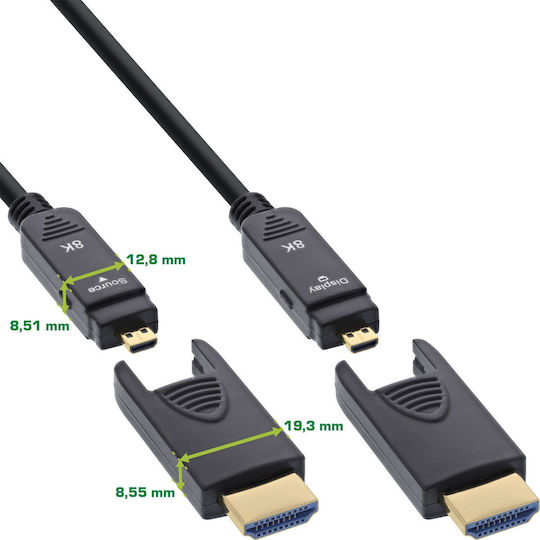 Manhattan Cable HDMI male - HDMI male 40m Μαύρο