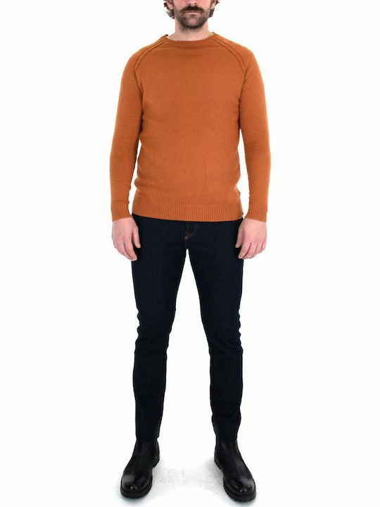 Raspini Rib Round Neck Knitwear Men Raspini Πορτοκαλι T522m