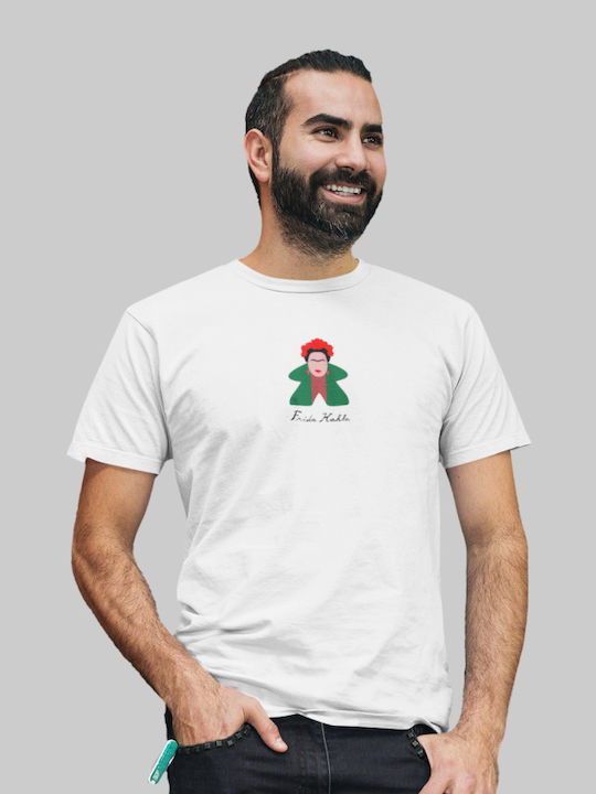 Frida Kahlo Meeple T-shirt Sky Blue