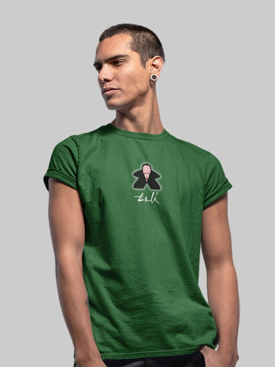 Dali Meeple T-shirt Bottle Green