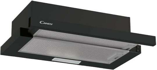 Candy Sliding Vent Hood 60cm Black