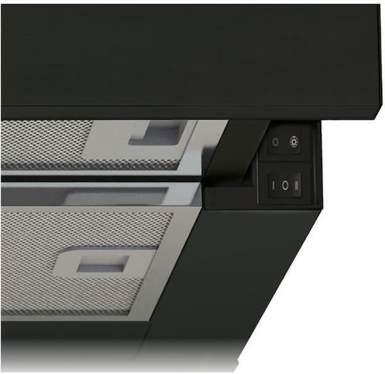 Candy Sliding Vent Hood 60cm Black